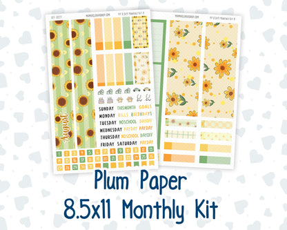 Kit 0277 - 8.5x11 - Plum Paper - Monthly Kit - August - Sunflower Drama Club