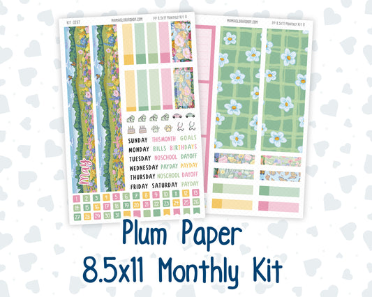 Kit 0267 - 8.5x11 - Plum Paper - Monthly Kit - May - Flowers For Mama