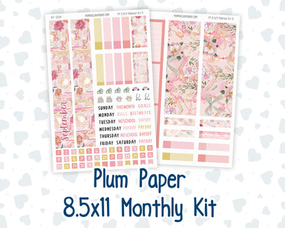 Kit 0294 - 8.5x11 - Plum Paper - Monthly Kit - September - Rosy Reveria
