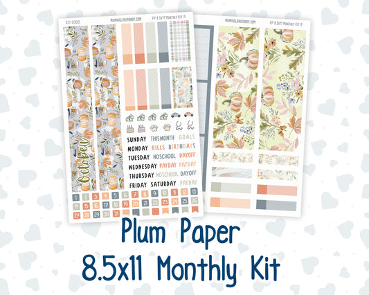 Kit 0300 - 8.5x11 - Plum Paper - Monthly Kit - October - Autumn Stroll