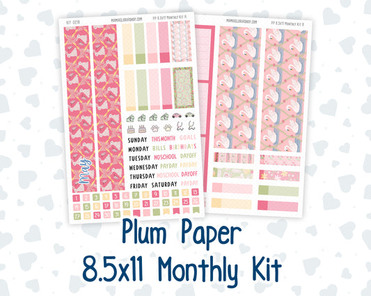 Kit 0218 Plum Paper 8.5x11 – Monthly - Mother's Love- May