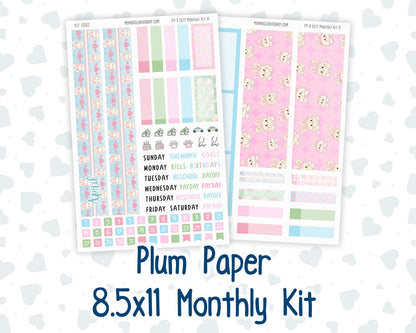 Kit 0262 - 8.5x11 - Plum Paper - Monthly Kit - April - Spring Puffs