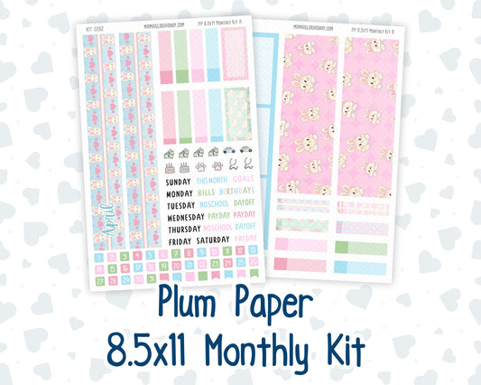 Kit 0262 - 8.5x11 - Plum Paper - Monthly Kit - April - Spring Puffs
