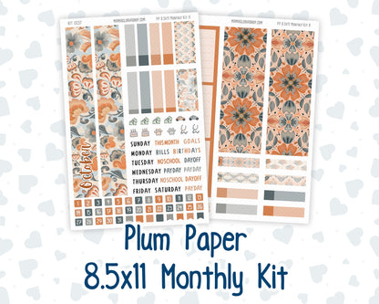 Kit 0237 - 8.5x11 - Plum Paper - Monthly Kit - October - Forest Folk