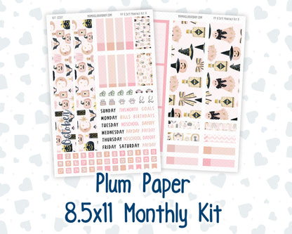 Kit 0297 - 8.5x11 - Plum Paper - Monthly Kit - October - Pink Spell