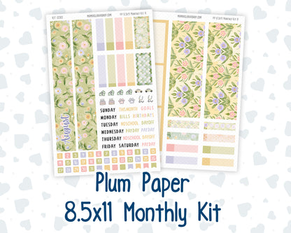 Kit 0280 - 8.5x11 - Plum Paper - Monthly Kit - Half Past Six In August