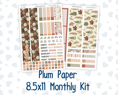 Kit 0298 - 8.5x11 - Plum Paper - Monthly Kit - October - Velvet Bloom