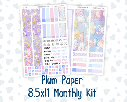 Kit 0252 - 8.5x11 - Plum Paper - Monthly Kit - February - Tokyo Candy Cloud