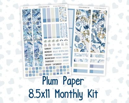 Kit 0249 - 8.5x11 - Plum Paper - Monthly Kit - January - Icy Lace