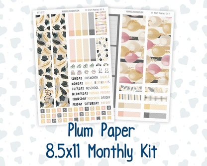Kit 0272 - 8.5x11 - Plum Paper - Monthly Kit - May - Graduation