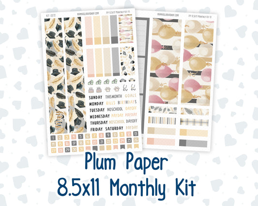 Kit 0272 - 8.5x11 - Plum Paper - Monthly Kit - May - Graduation