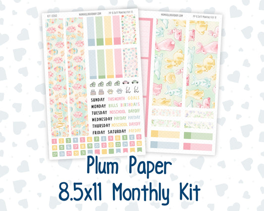 Kit 0260 - 8.5x11 - Plum Paper - Monthly Kit - April - Pastel Egg Hunt