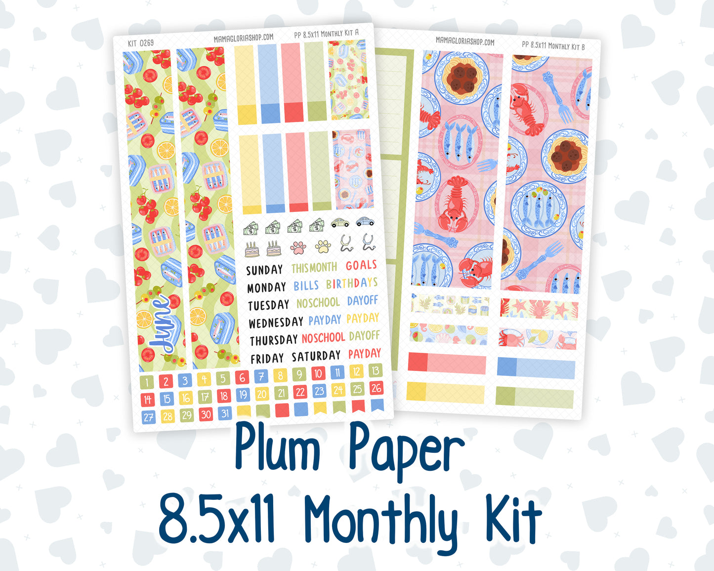 Kit 0269 - 8.5x11 - Plum Paper - Monthly Kit - June - Dolce Mare