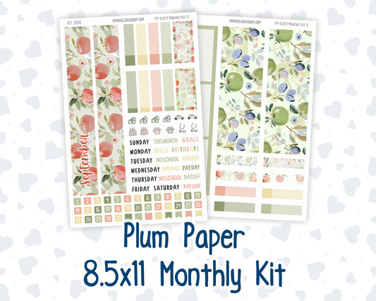 Kit 0295 - 8.5x11 - Plum Paper - Monthly Kit - September - Apple Harvest