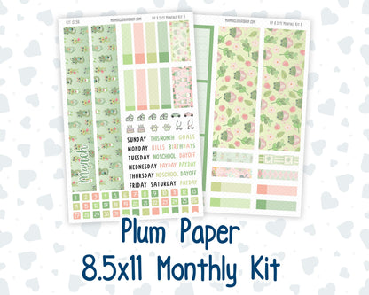 Kit 0256 - 8.5x11 - Plum Paper - Monthly Kit - March - Froggy Luck