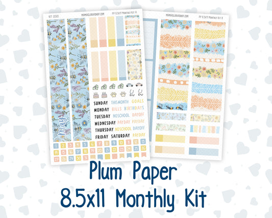 Kit 0265 - 8.5x11 - Plum Paper - Monthly Kit - May - Honeybee Sky