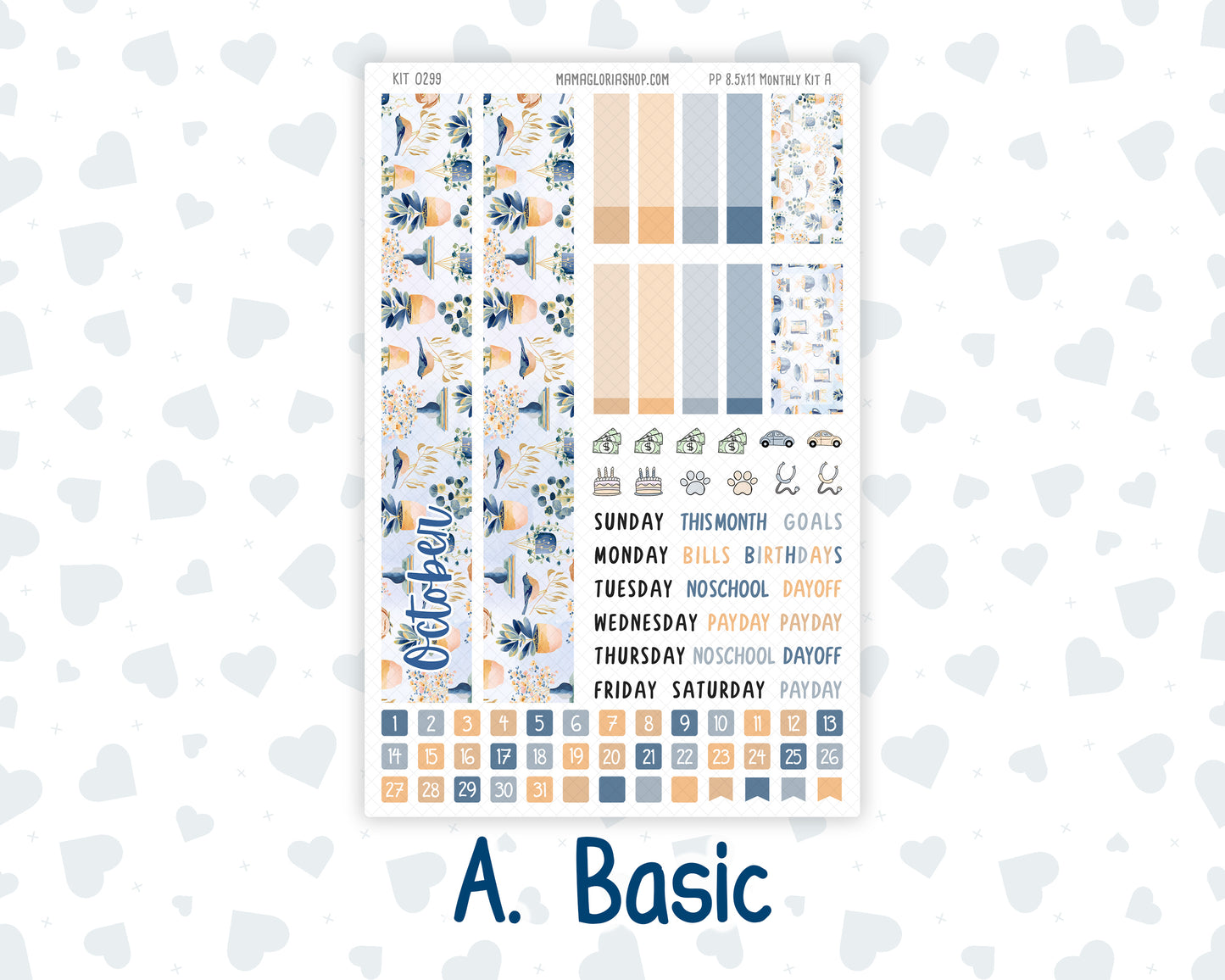Kit 0299 - 8.5x11 - Plum Paper - Monthly Kit - October - Book Nook