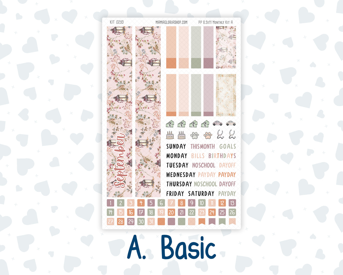 Kit 0293 - 8.5x11 - Plum Paper - Monthly Kit - September - Fleur de Provence