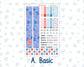 Kit 0224 - 8.5x11 - Plum Paper - Monthly Kit - July - Patriotic Parade