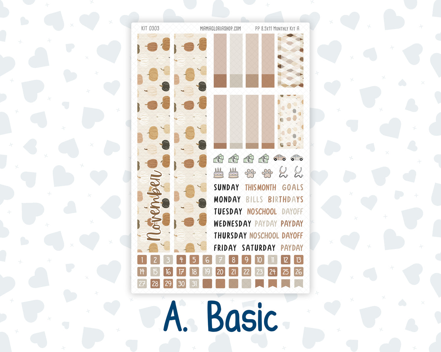 Kit 0303 - 8.5x11 - Plum Paper - Monthly Kit - November - Into The Woods