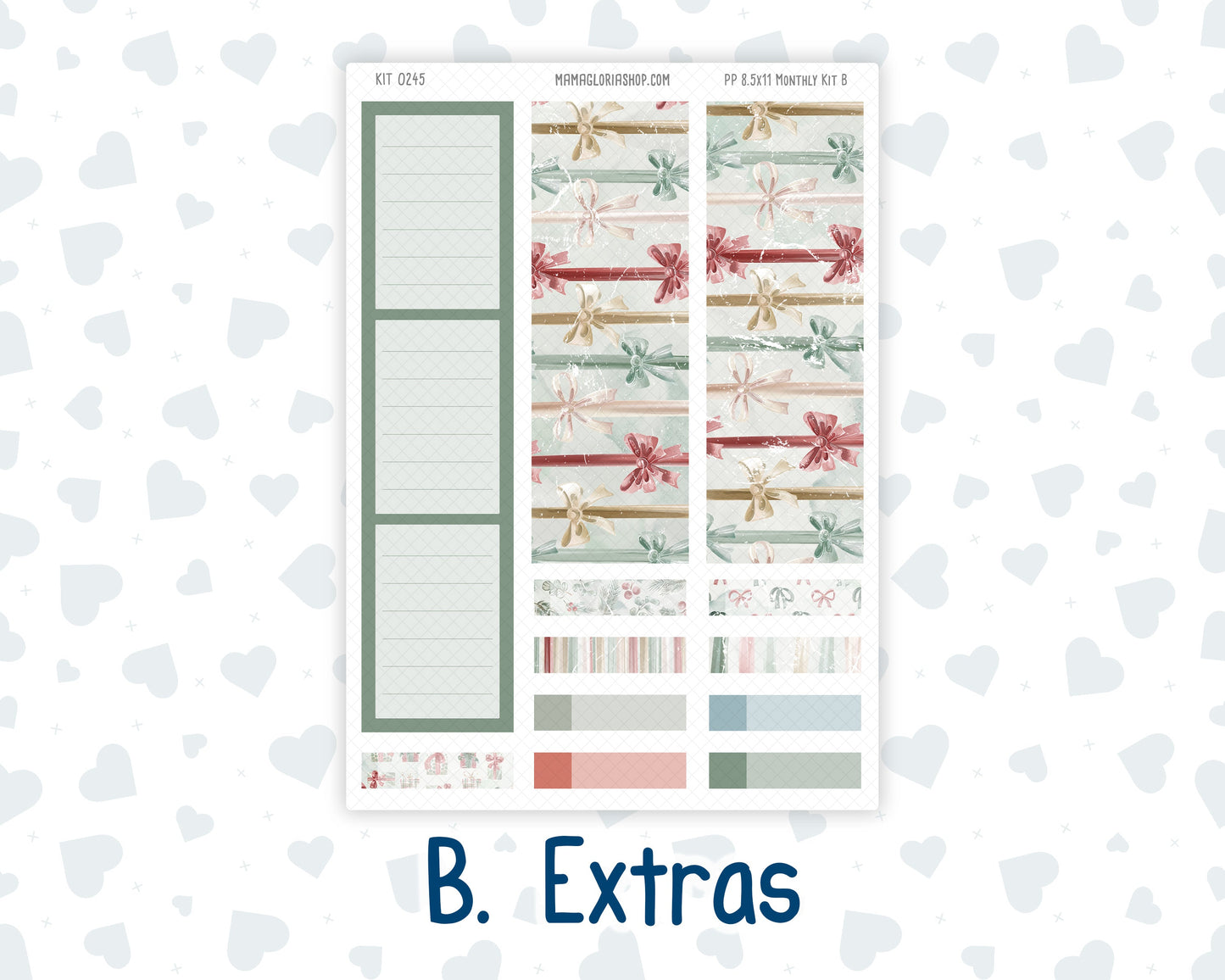 Kit 0245 - 8.5x11 - Plum Paper - Monthly Kit - December - Vintage Christmas