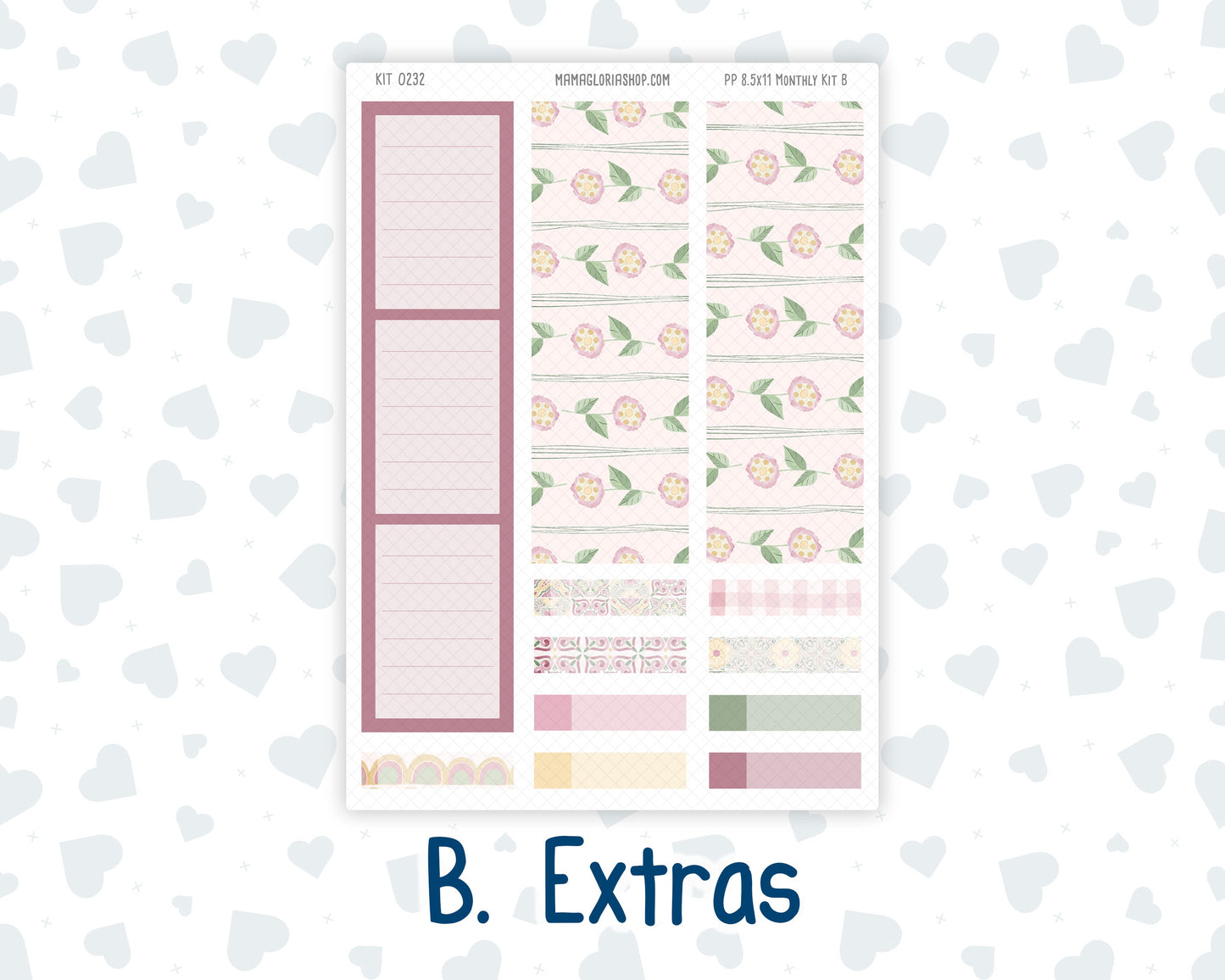Kit 0232 - 8.5x11 - Plum Paper - Monthly Kit - September - Heirloom Garden