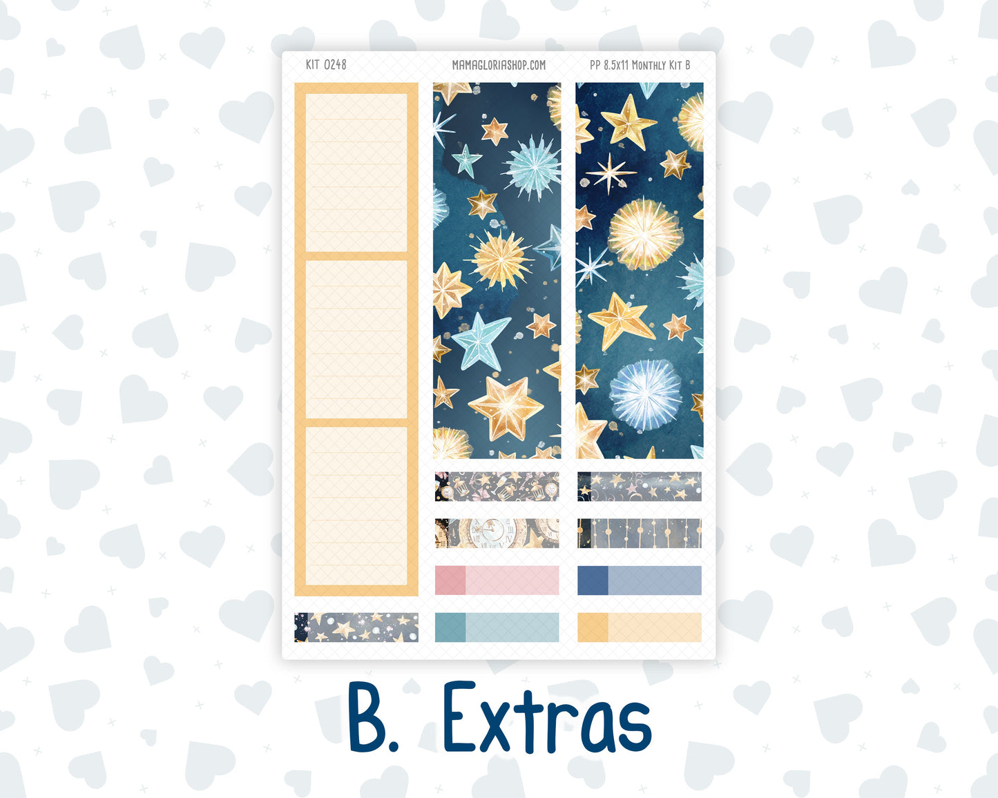 Kit 0248 - 8.5x11 - Plum Paper - Monthly Kit - January - Midnight Countdown