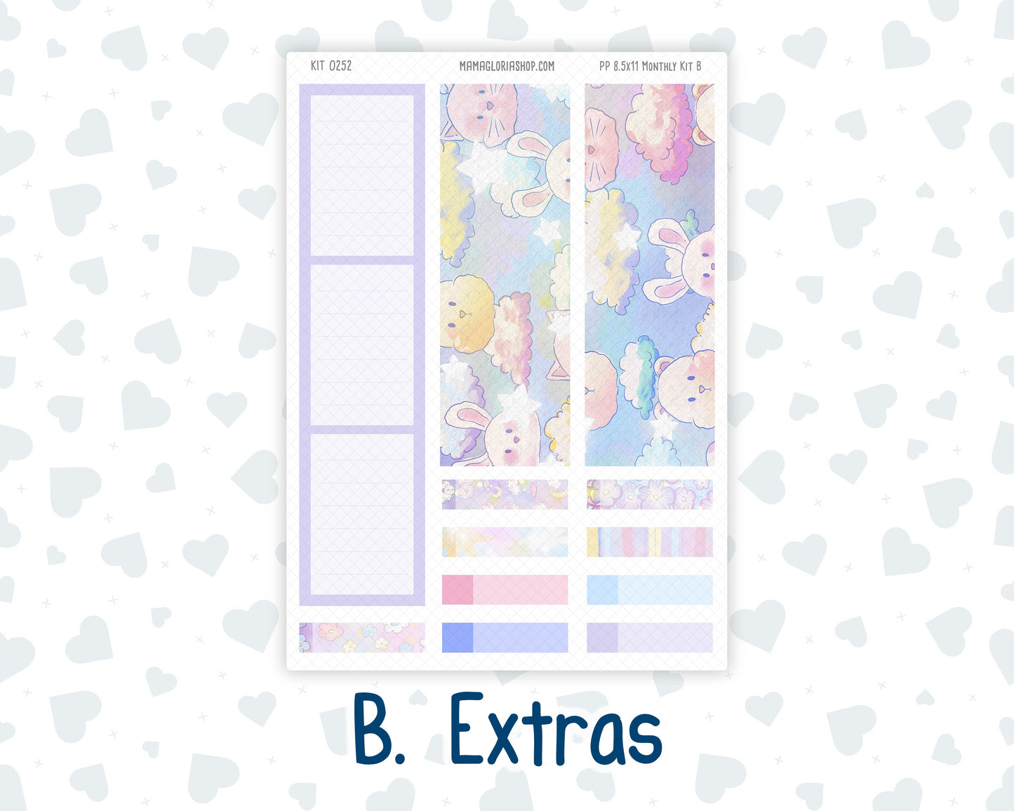Kit 0252 - 8.5x11 - Plum Paper - Monthly Kit - February - Tokyo Candy Cloud