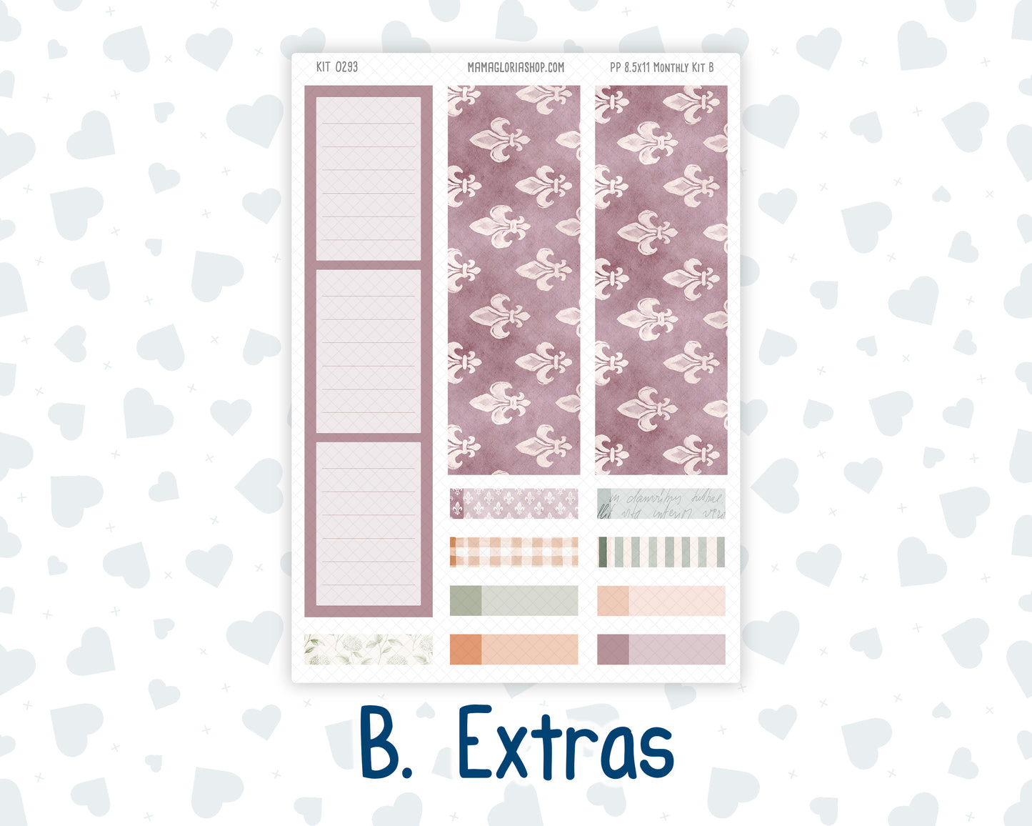 Kit 0293 - 8.5x11 - Plum Paper - Monthly Kit - September - Fleur de Provence