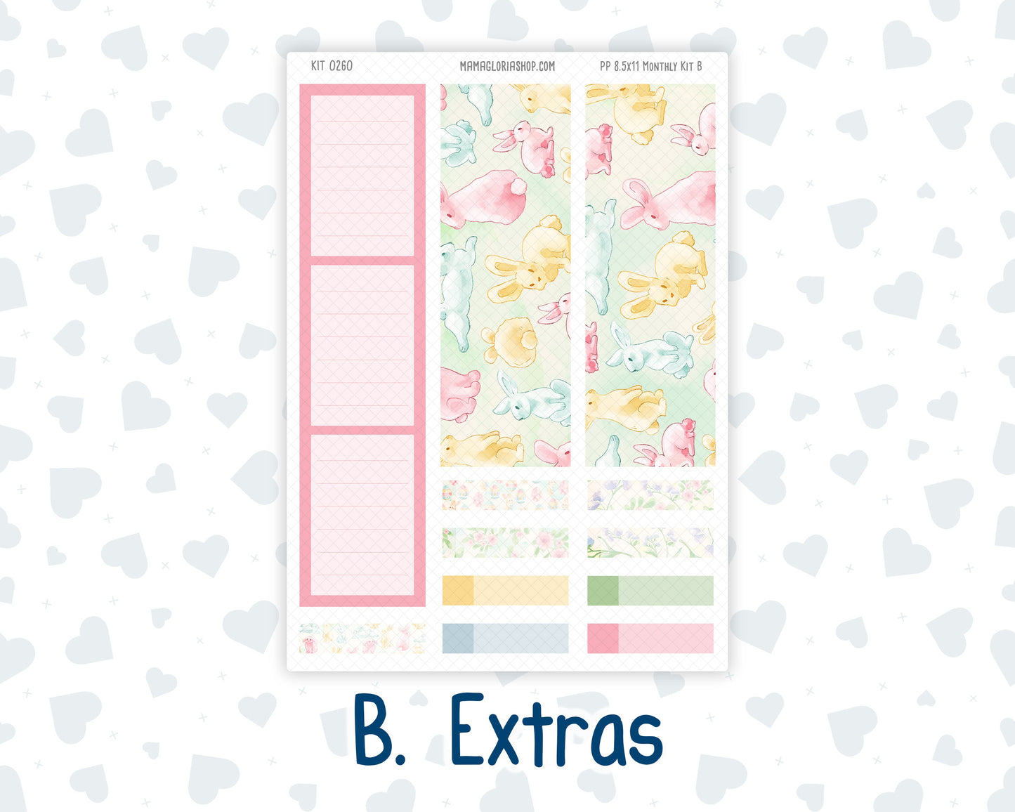 Kit 0260 - 8.5x11 - Plum Paper - Monthly Kit - April - Pastel Egg Hunt