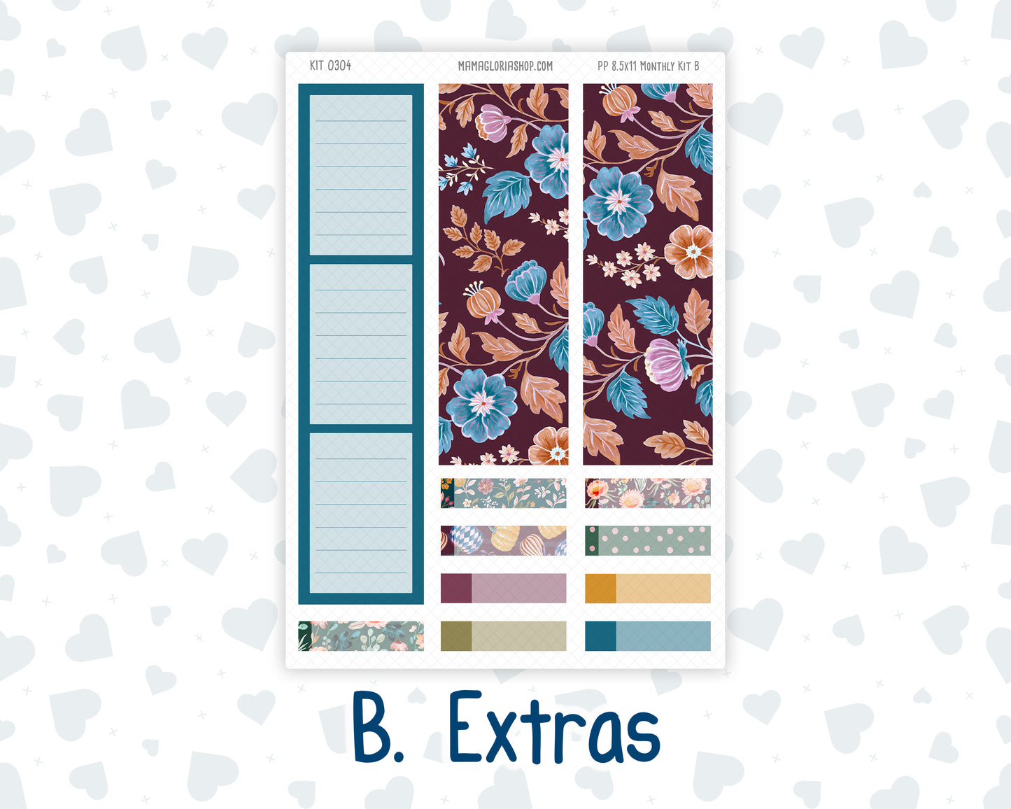 Kit 0304 - 8.5x11 - Plum Paper - Monthly Kit - November - Autumn In Bloom
