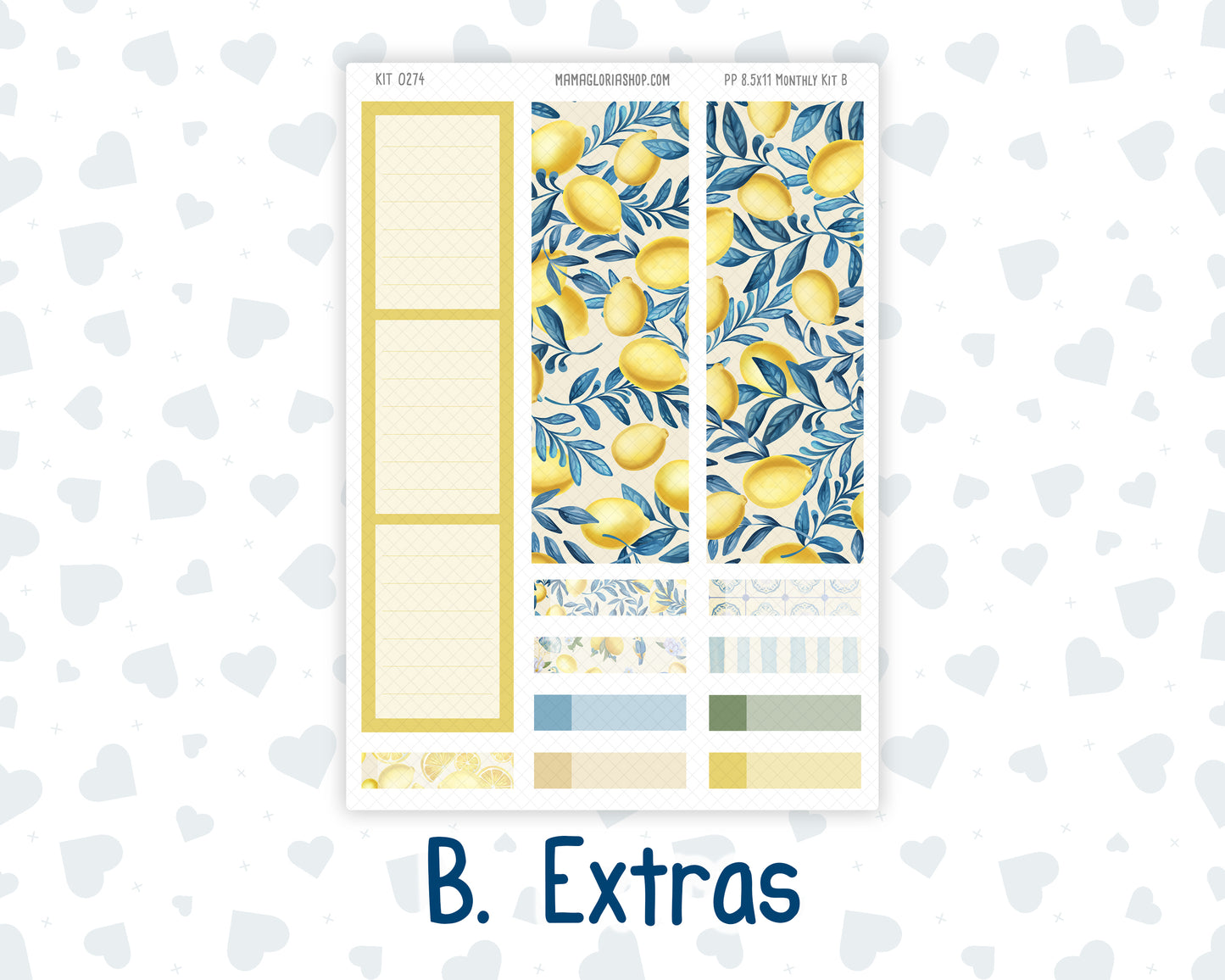 Kit 0274 - 8.5x11 - Plum Paper - Monthly Kit - July - Sunny Lemon Shore