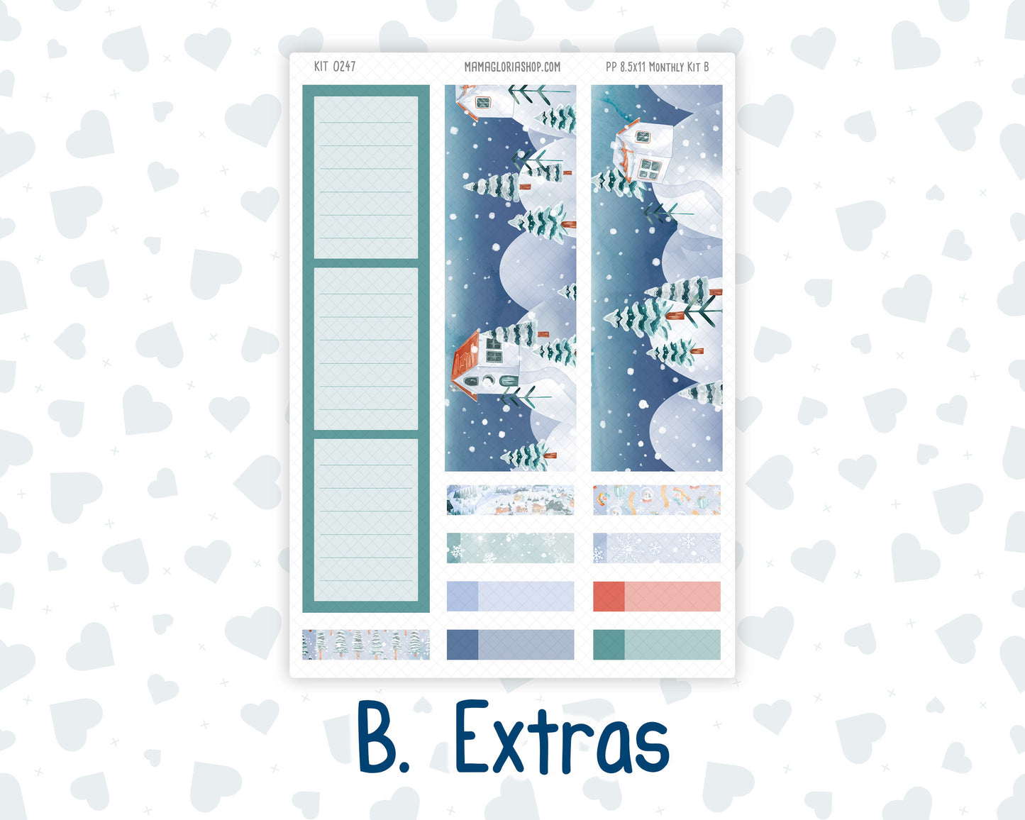 Kit 0247 - 8.5x11 - Plum Paper - Monthly Kit - December - Snow Day Adventures