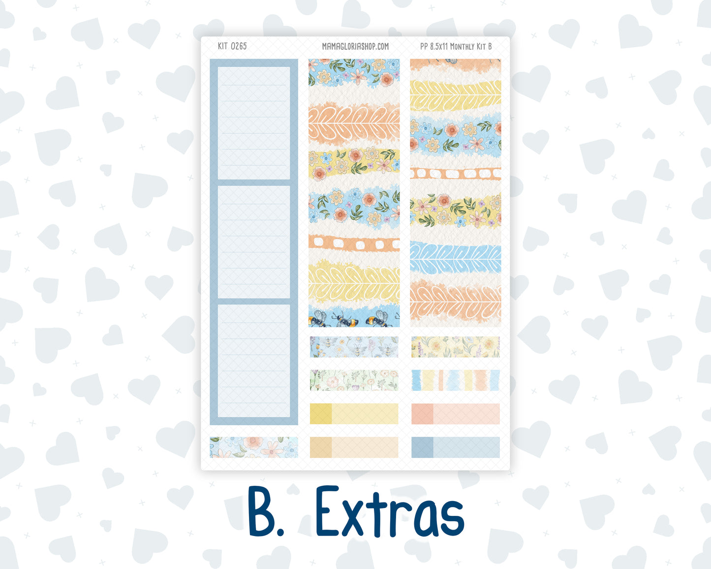 Kit 0265 - 8.5x11 - Plum Paper - Monthly Kit - May - Honeybee Sky