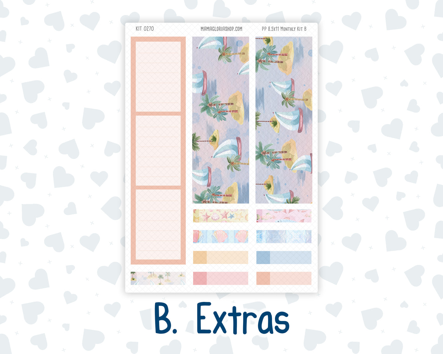 Kit 0270 - 8.5x11 - Plum Paper - Monthly Kit - June - Beachside Bliss
