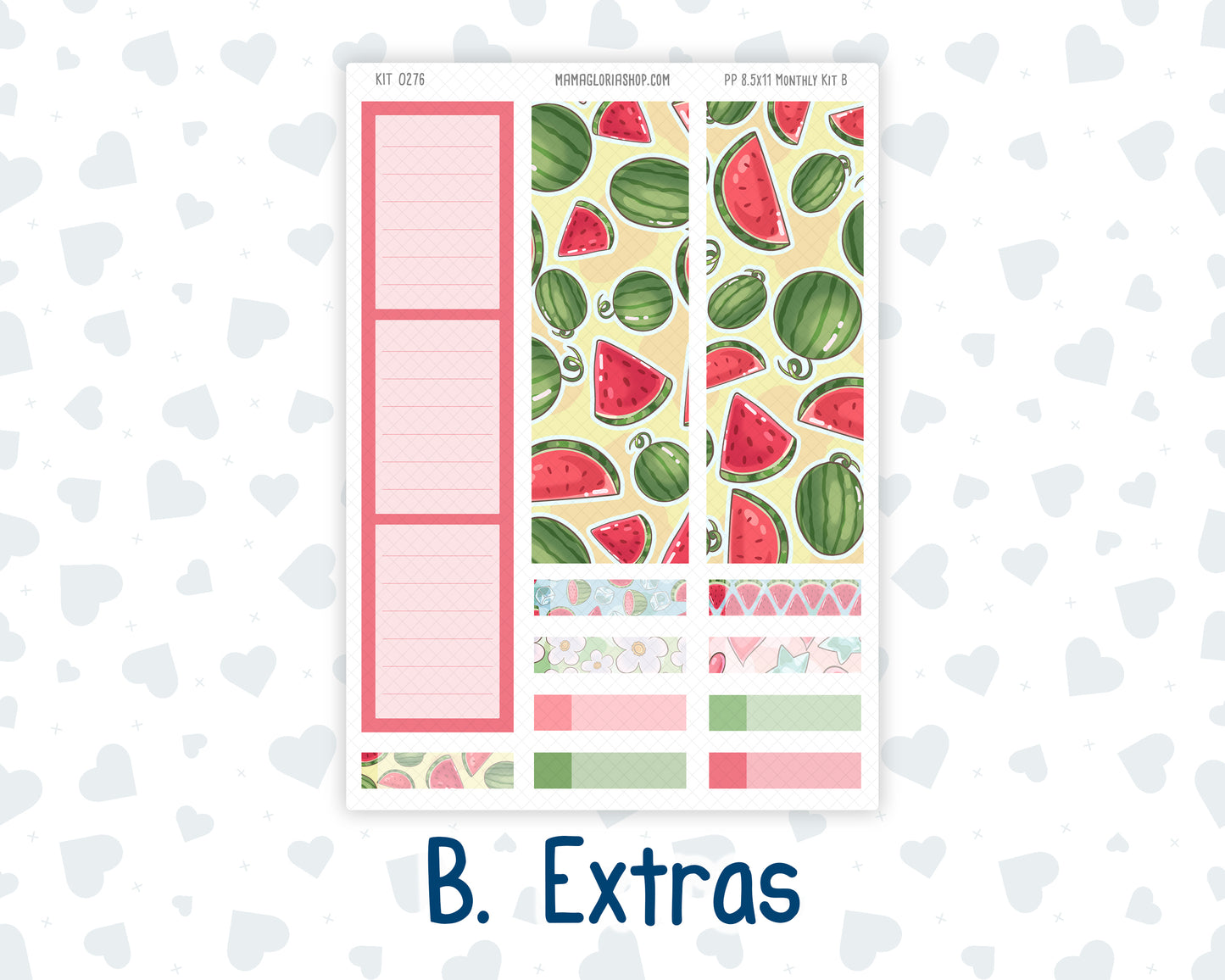 Kit 0276 - 8.5x11 - Plum Paper - Monthly Kit - July - Melon Crush