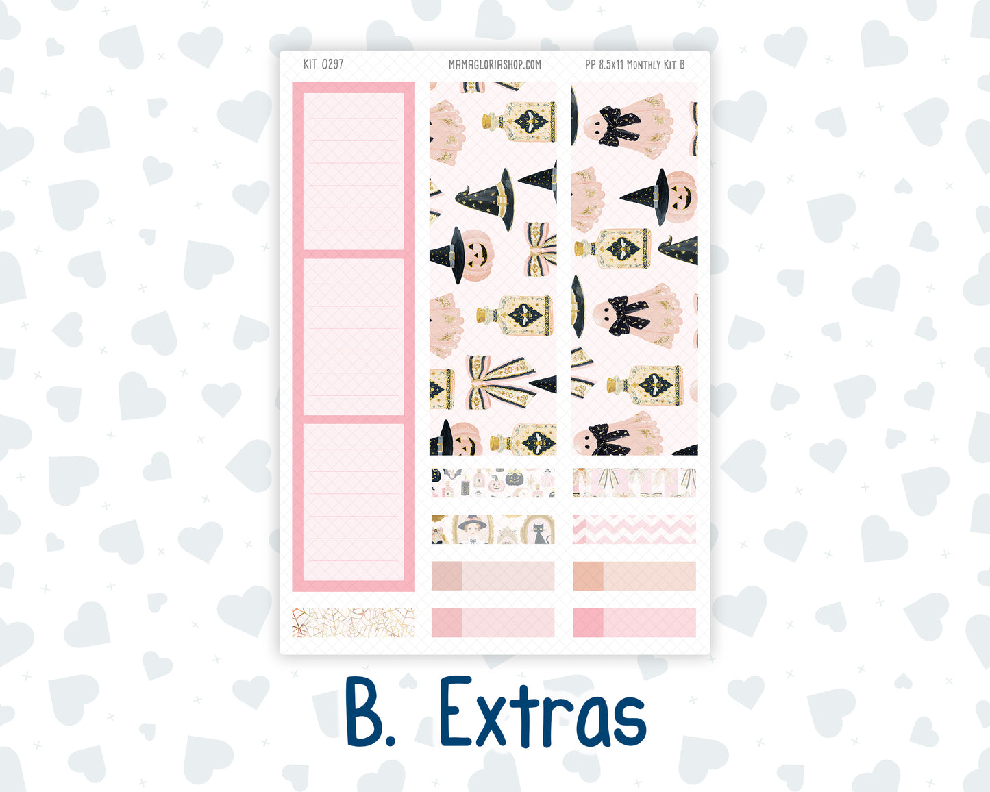 Kit 0297 - 8.5x11 - Plum Paper - Monthly Kit - October - Pink Spell