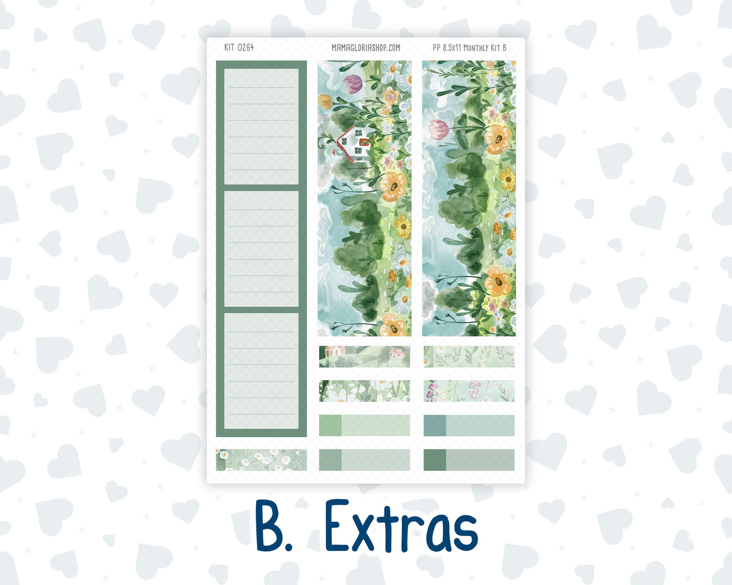 Kit 0264 - 8.5x11 - Plum Paper - Monthly Kit - May - Spring Walk