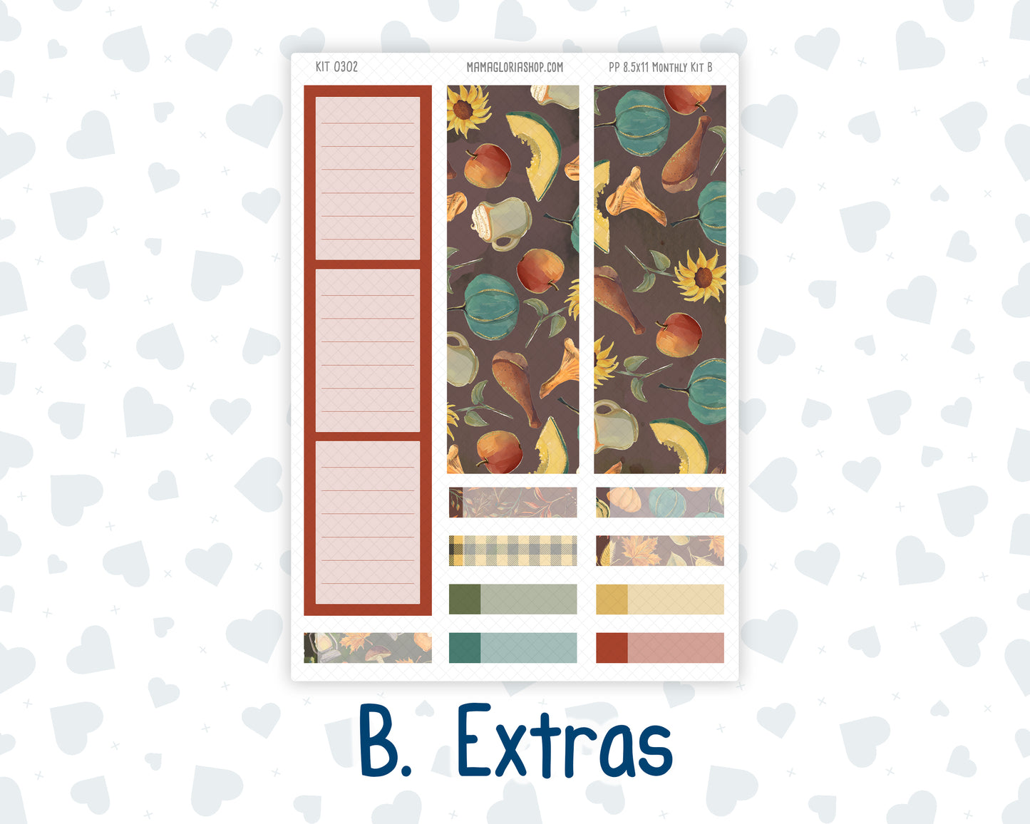 Kit 0302 - 8.5x11 - Plum Paper - Monthly Kit - November - Thankful Season