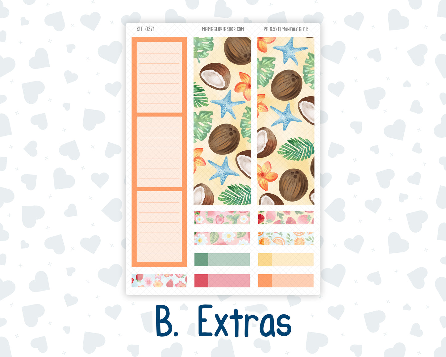 Kit 0271 - 8.5x11 - Plum Paper - Monthly Kit - June - Strawberry Shore