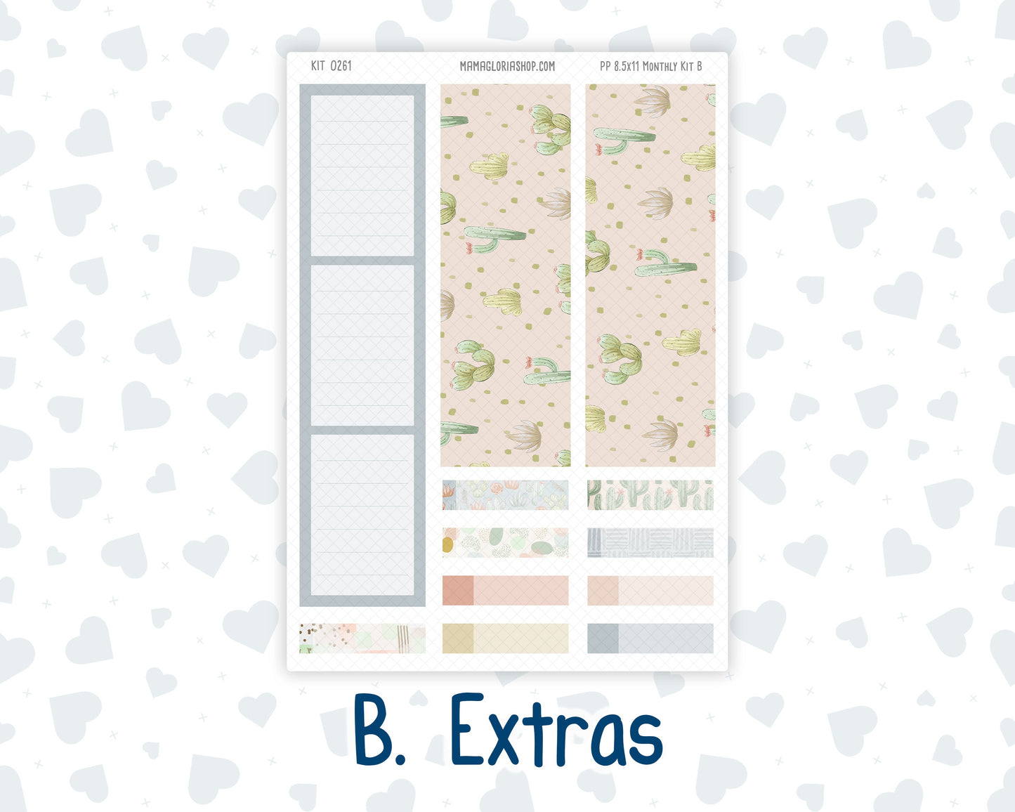 Kit 0261 - 8.5x11 - Plum Paper - Monthly Kit - April - Llama Spring