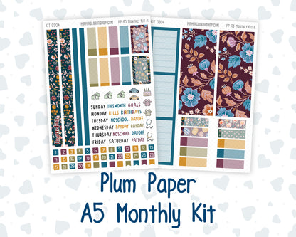 Kit 0304 - A5 - Plum Paper - Monthly Kit - November - Autumn In Bloom