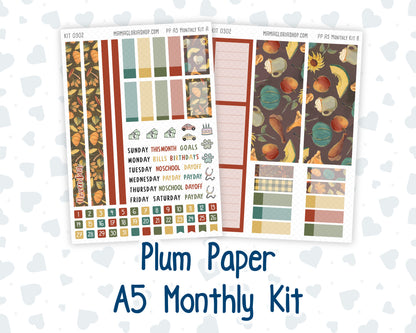 Kit 0302 - A5 - Plum Paper - Monthly Kit - November - Thankful Season