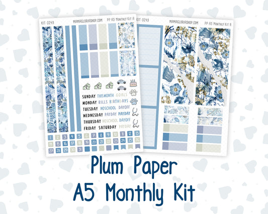 Kit 0249 - A5 - Plum Paper - Monthly Kit - January - Icy Lace