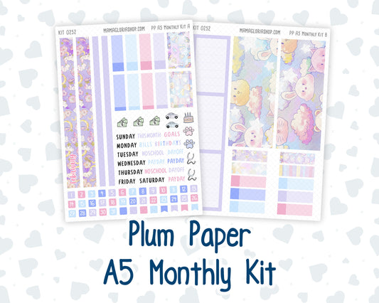 Kit 0252 - A5 - Plum Paper - Monthly Kit - February - Tokyo Candy Cloud