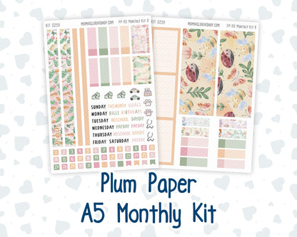 Kit 0259 - A5 - Plum Paper - Monthly Kit - March - Spring Garden Chores