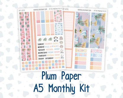 Kit 0270 - A5 - Plum Paper - Monthly Kit - June - Beachside Bliss
