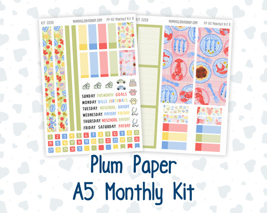 Kit 0269 - A5 - Plum Paper - Monthly Kit - June - Dolce Mare