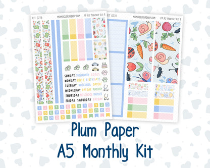 Kit 0279 - A5 - Plum Paper - Monthly Kit - August - Not Ready For School