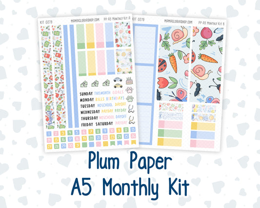 Kit 0279 - A5 - Plum Paper - Monthly Kit - August - Not Ready For School